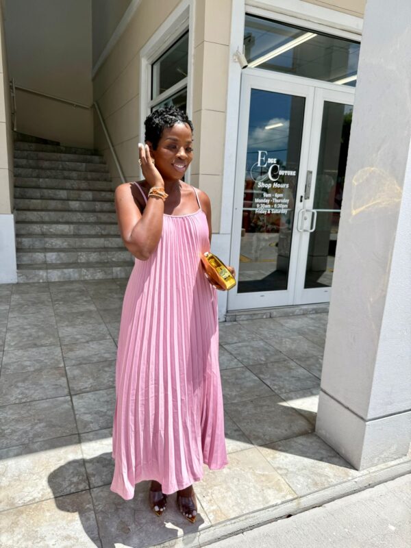 Blush Pleated Maxi